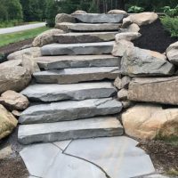 Blue and Gray Colonial Steppers Natural Stone Steps Landscapers Depot Kingston NH